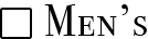 Men’s